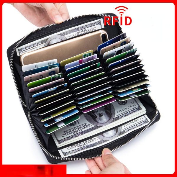 card holders leather organ case long wallet passport rfid multi-card multi-function male female large-capacity business, Brown;gray
card holders leather organ case long wallet passport rfid multi-card multi-function male female large-capacity business, Brown;gray