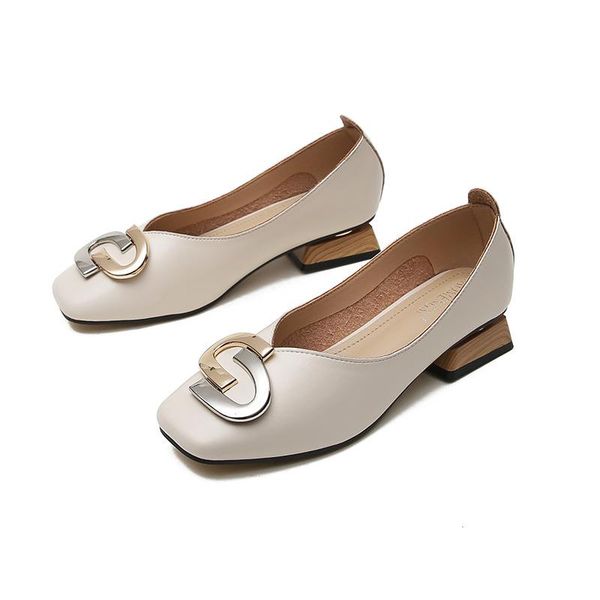 dress shoes 2021 spring women fashion metal buckle thick heel shallow mouth was thin and large size women's, Black
dress shoes 2021 spring women fashion metal buckle thick heel shallow mouth was thin and large size women's, Black