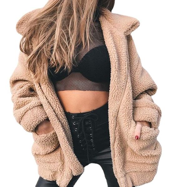 women's jackets 2021 winter warm coat for women jacket thick faux fur fleece zipper solid color causal overcoat streetwear outwear 3xl, Black;brown
women's jackets 2021 winter warm coat for women jacket thick faux fur fleece zipper solid color causal overcoat streetwear outwear 3xl, Black;brown