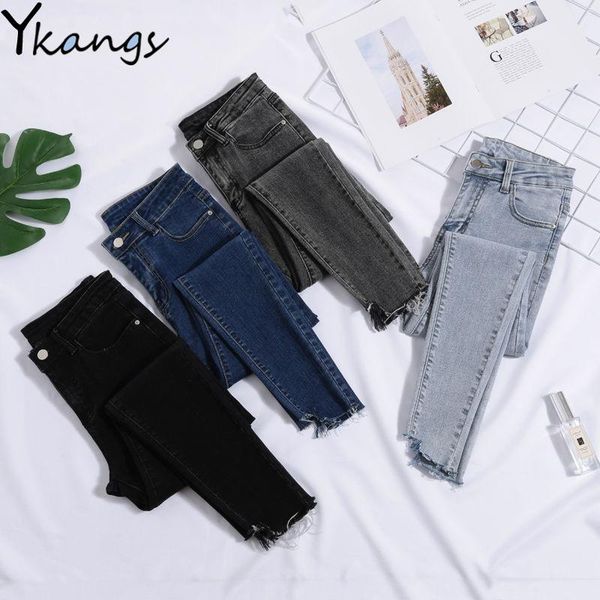 women's jeans mom plus size stretch cropped summer broken high waist denim women pants female korean washed black elastic pencil, Blue
women's jeans mom plus size stretch cropped summer broken high waist denim women pants female korean washed black elastic pencil, Blue