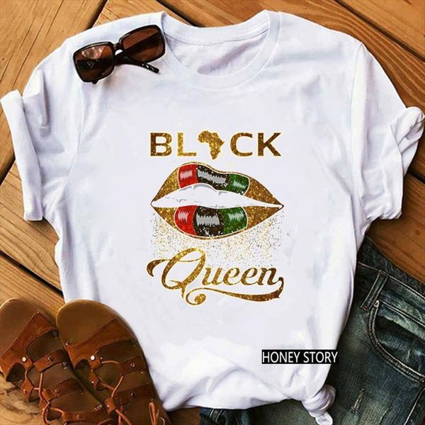 zogankin golden black queen women t shirts lips print summer funny graphic matter dope girl magic, White
zogankin golden black queen women t shirts lips print summer funny graphic matter dope girl magic, White