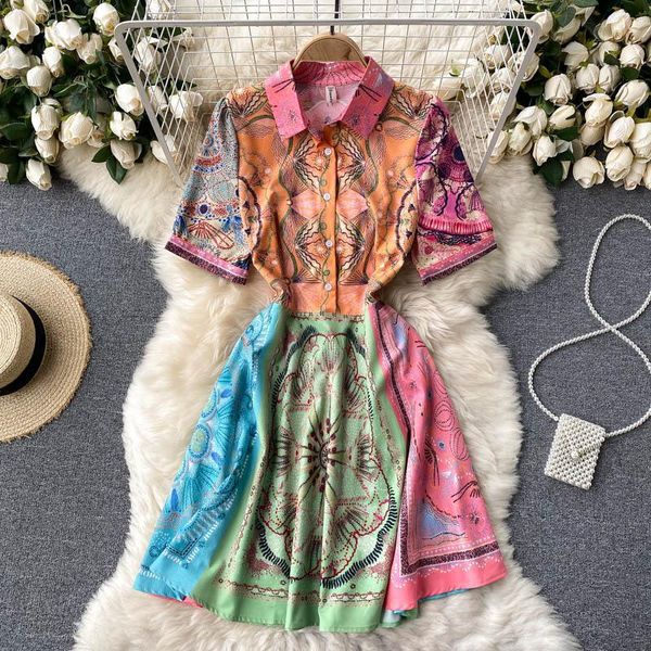 casual dresses summer dress women fashion retro print short sleeve temperament collar elegant collcet waist sexy, Black;gray
casual dresses summer dress women fashion retro print short sleeve temperament collar elegant collcet waist sexy, Black;gray