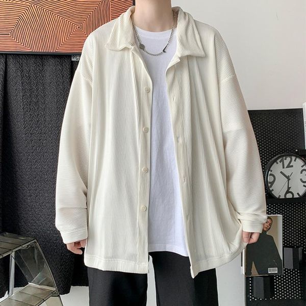 men's casual shirts neploha 2021 autumn solid color harajuku man long sleeve jacket lapel male basic blouse unisex, White;black
men's casual shirts neploha 2021 autumn solid color harajuku man long sleeve jacket lapel male basic blouse unisex, White;black