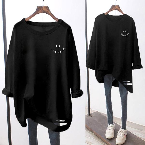 size women's printed long-sleeved t-shirt 2021ins autumn student korean style loose, White
size women's printed long-sleeved t-shirt 2021ins autumn student korean style loose, White