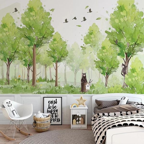 custom po 3d hand painted forest green tree bird mural kindergarten children room bedroom decoration self adhesive wallpaper wallpapers
custom po 3d hand painted forest green tree bird mural kindergarten children room bedroom decoration self adhesive wallpaper wallpapers
