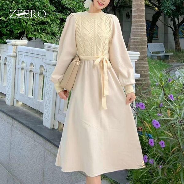 korean female o-neck lantern sleeve a-line midi dress womens solid color jacquard knitted splicing belt vintage pullover dresses casual, Black;gray
korean female o-neck lantern sleeve a-line midi dress womens solid color jacquard knitted splicing belt vintage pullover dresses casual, Black;gray