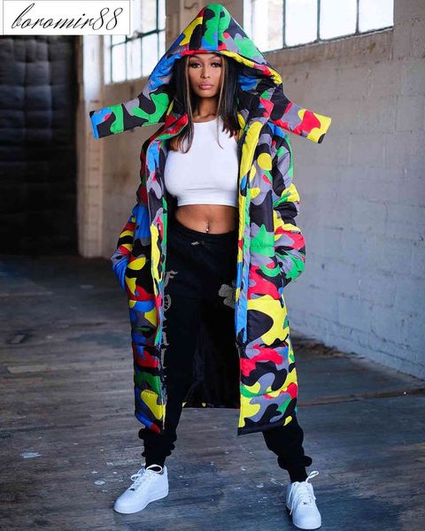 uj4554 women's style men and women can wear color camouflage printing dyeing long bread jacket, down jacket cotton padded, Black
uj4554 women's style men and women can wear color camouflage printing dyeing long bread jacket, down jacket cotton padded, Black