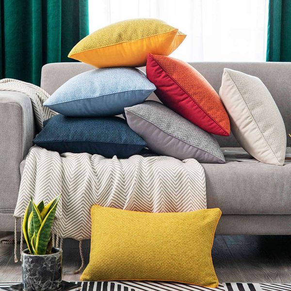 pure cotton woven pattern pillow case full sofa cushion living room with core solid color can be removed
pure cotton woven pattern pillow case full sofa cushion living room with core solid color can be removed