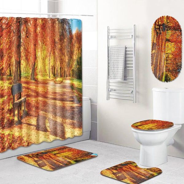 bath mats scenery shower curtain bathroom mat five-piece toilet carpet set rugs
bath mats scenery shower curtain bathroom mat five-piece toilet carpet set rugs