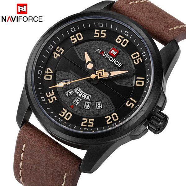 wristwatches naviforce brand sports men's date quartz watches clock man leather strap military waterproof wrist watch relogio masculino, Slivery;brown
wristwatches naviforce brand sports men's date quartz watches clock man leather strap military waterproof wrist watch relogio masculino, Slivery;brown