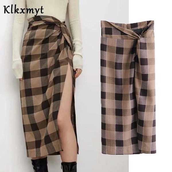 klkxmyt za skirt women chic fashion knot plaid midi vintage high waist irregular side split female s mujer 210527, Black
klkxmyt za skirt women chic fashion knot plaid midi vintage high waist irregular side split female s mujer 210527, Black