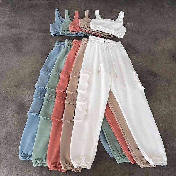 newasia tracksuit women 2 piece set 2 layers stretch crop drawstring pocket sweatpants cargo pants fall two piece pants set 210413, White
newasia tracksuit women 2 piece set 2 layers stretch crop drawstring pocket sweatpants cargo pants fall two piece pants set 210413, White