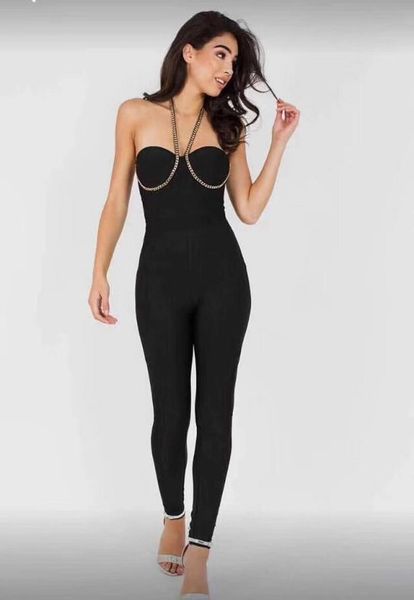 women's jumpsuits & rompers lyer 2021 black sleeveless rayon bandage evening party jumpsuit, Black;white
women's jumpsuits & rompers lyer 2021 black sleeveless rayon bandage evening party jumpsuit, Black;white
