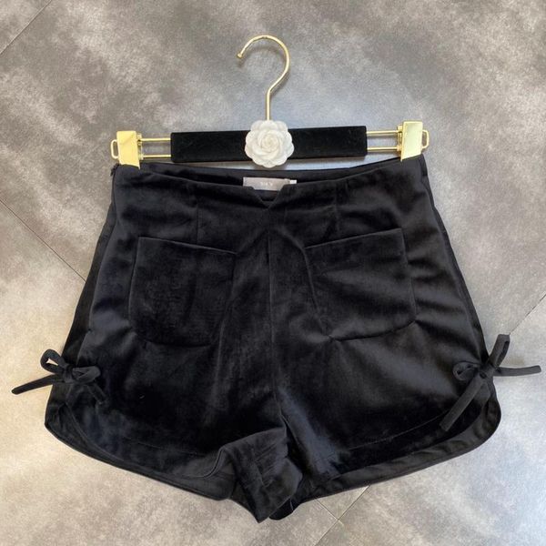 women's shorts prepomp 2021 winter arrival pockets side bow black velvet women streetwear gd021, White;black
women's shorts prepomp 2021 winter arrival pockets side bow black velvet women streetwear gd021, White;black