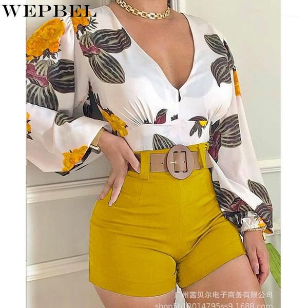 women's printed slim suit summer fashion lace up high waist straight shorts + long sleeve v-neck t-shirt tracksuits, Gray
women's printed slim suit summer fashion lace up high waist straight shorts + long sleeve v-neck t-shirt tracksuits, Gray