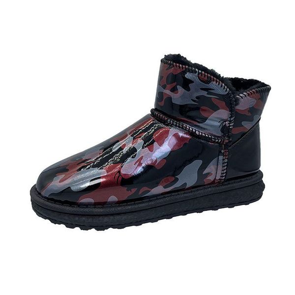 winter women's boots bright leather camouflage fashion temperament outdoor thickening warm waterproof cotton shoes, Black
winter women's boots bright leather camouflage fashion temperament outdoor thickening warm waterproof cotton shoes, Black