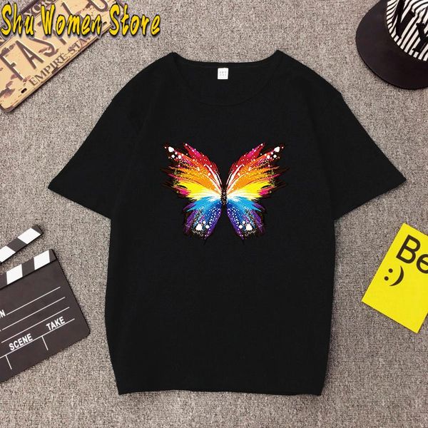 women's t-shirt funny rainbow butterfly t shirts women kawaii colorful print tshirt graphic tees soft cotton white y2k top
women's t-shirt funny rainbow butterfly t shirts women kawaii colorful print tshirt graphic tees soft cotton white y2k top