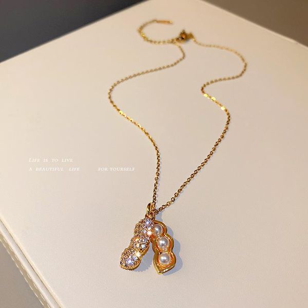 pendant necklaces lovelink sweet elegant pea pearl zircon necklace for women fashion jewelry punk boho stainlesss steel gold color chain, Silver
pendant necklaces lovelink sweet elegant pea pearl zircon necklace for women fashion jewelry punk boho stainlesss steel gold color chain, Silver