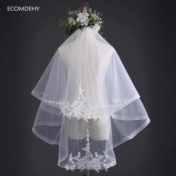 bridal veils in stock two layer lace applique wedding with comb ivory bride veil accessories voile mariage velos de novia welon, Black
bridal veils in stock two layer lace applique wedding with comb ivory bride veil accessories voile mariage velos de novia welon, Black