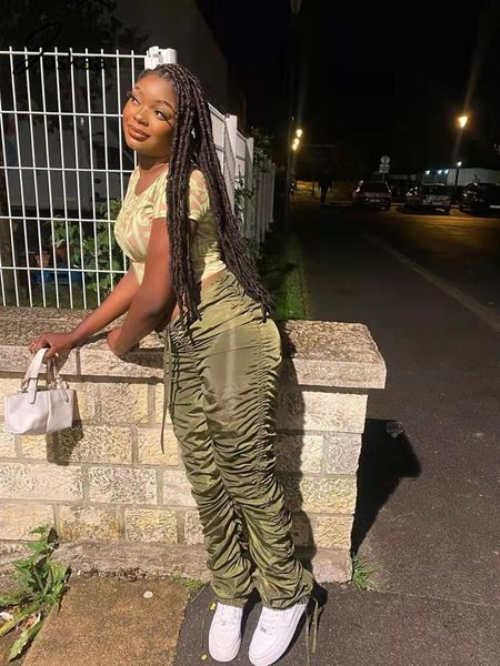 women's pants & capris joskaa low waist ruched drawstring pencil women clothes casual bandage stacked trousers fall 2021 fashion street, Black;white
women's pants & capris joskaa low waist ruched drawstring pencil women clothes casual bandage stacked trousers fall 2021 fashion street, Black;white
