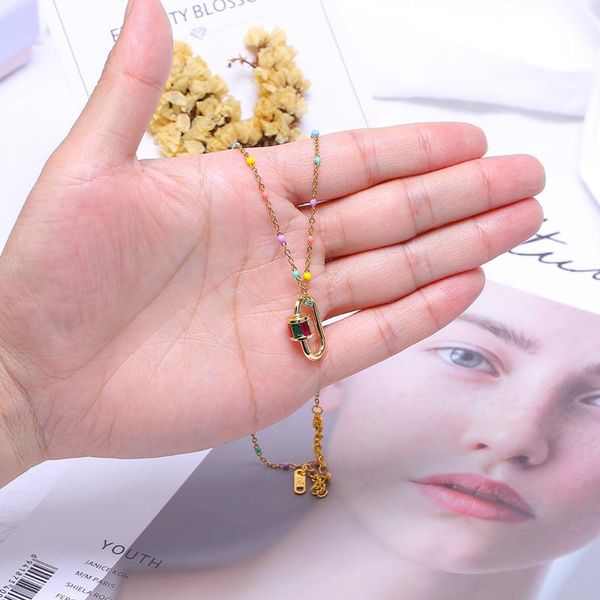 luxury diy clavicle chain necklace for women enamel pendant chokers necklaces fashion jewelry pendientes mujer, Golden;silver
luxury diy clavicle chain necklace for women enamel pendant chokers necklaces fashion jewelry pendientes mujer, Golden;silver