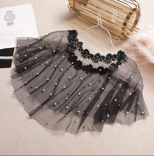 scarves women's pearl beaded black mesh pashmina female summer sunscreen lace shawl cloak r2141, Blue;gray
scarves women's pearl beaded black mesh pashmina female summer sunscreen lace shawl cloak r2141, Blue;gray