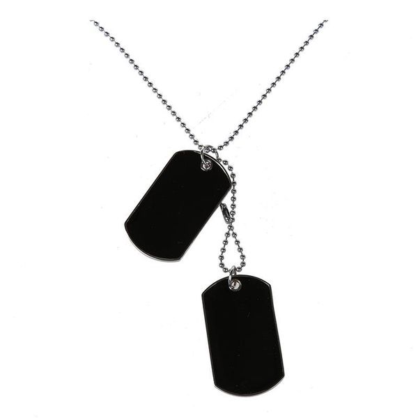 military plate necklace dog style or boy color black pendant necklaces, Silver
military plate necklace dog style or boy color black pendant necklaces, Silver