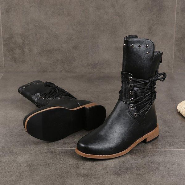 boots winter women mid-calf platform round toe zip female shoes lace up 35-43, Black
boots winter women mid-calf platform round toe zip female shoes lace up 35-43, Black