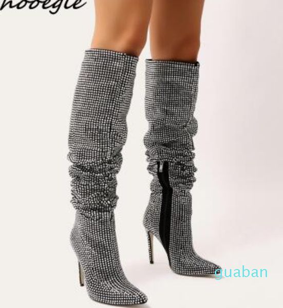 fashion-dress shoes style celebrity knee high boots for women shinning crystal boots heel booties mujer size 42, Black
fashion-dress shoes style celebrity knee high boots for women shinning crystal boots heel booties mujer size 42, Black
