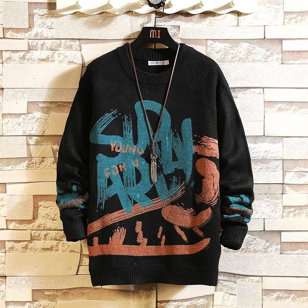 men's sweaters fashion harajuku sweater hip hop streetwear pull oversized 3xl 4xl 5xl 2021 long sleeves pullover for autumn spring, White;black
men's sweaters fashion harajuku sweater hip hop streetwear pull oversized 3xl 4xl 5xl 2021 long sleeves pullover for autumn spring, White;black