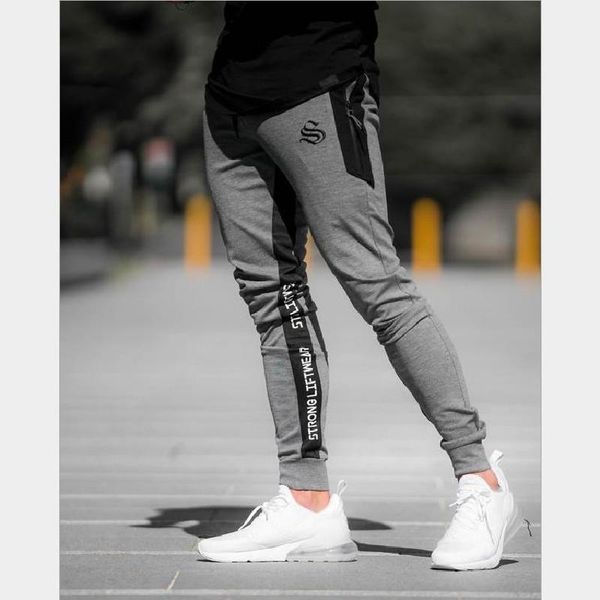 men's pants muscle training fitness sports logo casual trousers breathable slim all-match fashion small foot girdle, Black
men's pants muscle training fitness sports logo casual trousers breathable slim all-match fashion small foot girdle, Black