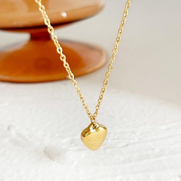 chains monlansher cute heart pendant necklace multi-color titanium steel chain for women minimalist classy necklaces jewelry, Silver 
chains monlansher cute heart pendant necklace multi-color titanium steel chain for women minimalist classy necklaces jewelry, Silver