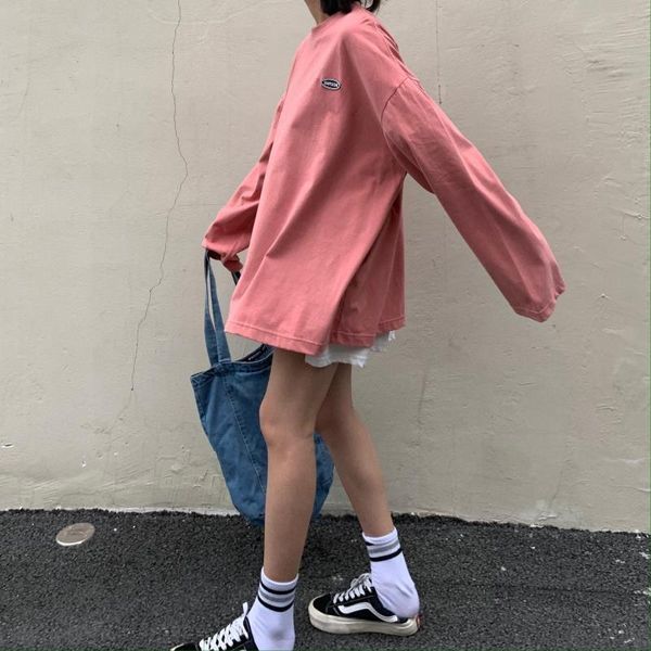 women's t-shirt cotton long sleeve 2021 spring student korean college style loose solid color small label [delivery, White
women's t-shirt cotton long sleeve 2021 spring student korean college style loose solid color small label [delivery, White