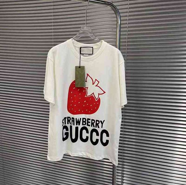 pure yuan version designer autumn new short sleeved women's strawberry alphabet printed t-shirt loose round neck trendy versatile, White
pure yuan version designer autumn new short sleeved women's strawberry alphabet printed t-shirt loose round neck trendy versatile, White