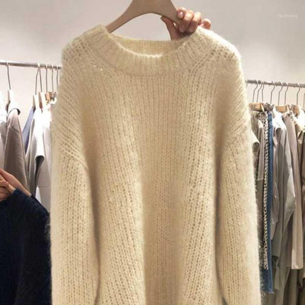 women's sweaters sweater women winter loose knitted korean style lazy solid color long-sleeved ahmx, White;black
women's sweaters sweater women winter loose knitted korean style lazy solid color long-sleeved ahmx, White;black