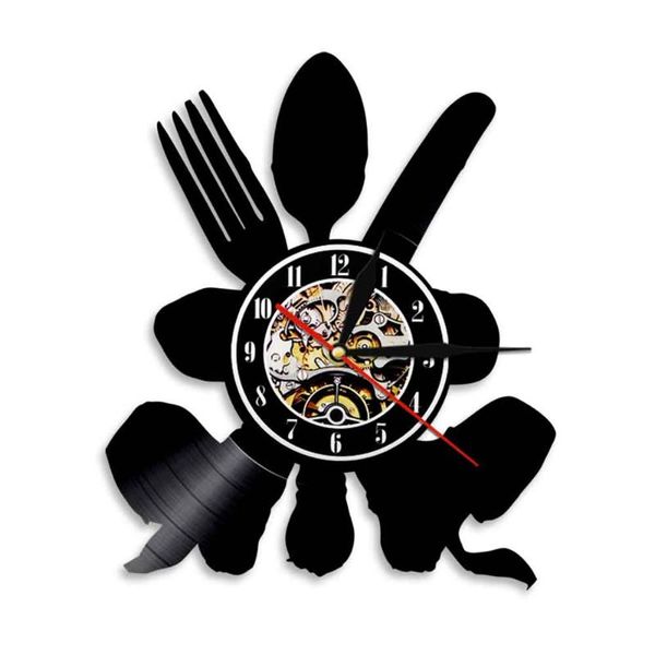 wall clocks fork spoon knife record clock kitchen tableware artwork vintage disk crafts for home dinning room
wall clocks fork spoon knife record clock kitchen tableware artwork vintage disk crafts for home dinning room