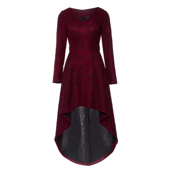 casual dresses women lace dress elegant party fall asymmetric high low vintage red long sleeve classy female evening dinner midi autumn, Black;gray
casual dresses women lace dress elegant party fall asymmetric high low vintage red long sleeve classy female evening dinner midi autumn, Black;gray