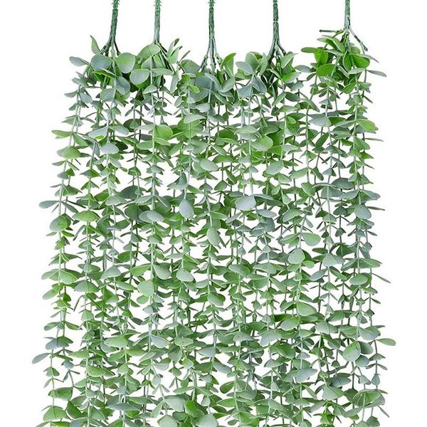 decorative flowers & wreaths 5pcs artificial hanging plants fake eucalyptus vines for indoor outdoor decor
decorative flowers & wreaths 5pcs artificial hanging plants fake eucalyptus vines for indoor outdoor decor