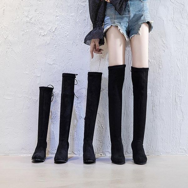 boots style slim small 145-162 elastic knee women 2021 over not off the tube fashion boots, versatile, Black
boots style slim small 145-162 elastic knee women 2021 over not off the tube fashion boots, versatile, Black