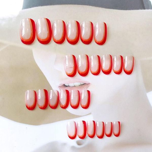 false nails 24pcs/box press on manicure tool detachable full cover fake french round head wearable nail tips, Red;gold
false nails 24pcs/box press on manicure tool detachable full cover fake french round head wearable nail tips, Red;gold