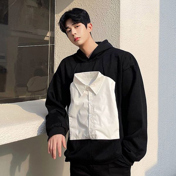 men's jackets men shirt splice casual pullover hooded sweatshirt male women harajuku streetwear hip hop loose white black hoodie s1lp, Black;brown
men's jackets men shirt splice casual pullover hooded sweatshirt male women harajuku streetwear hip hop loose white black hoodie s1lp, Black;brown