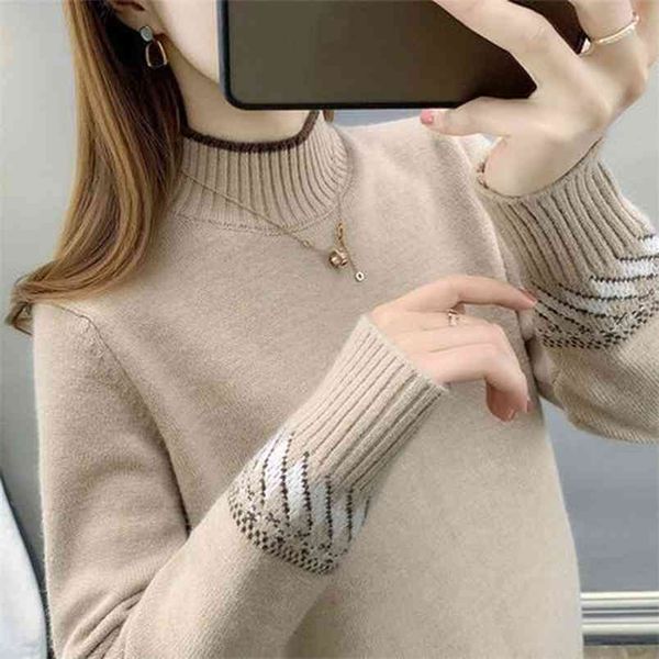 women oversize basic knitted turtleneck arrivalsweater female solid collar pullovers warm sweater 210427, White;black
women oversize basic knitted turtleneck arrivalsweater female solid collar pullovers warm sweater 210427, White;black