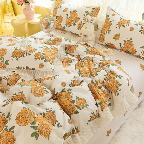bedding sets floral set king premium cotton vintage duvet cover wiith ruffle 3/4 piece quilt sheet and pillowcase
bedding sets floral set king premium cotton vintage duvet cover wiith ruffle 3/4 piece quilt sheet and pillowcase