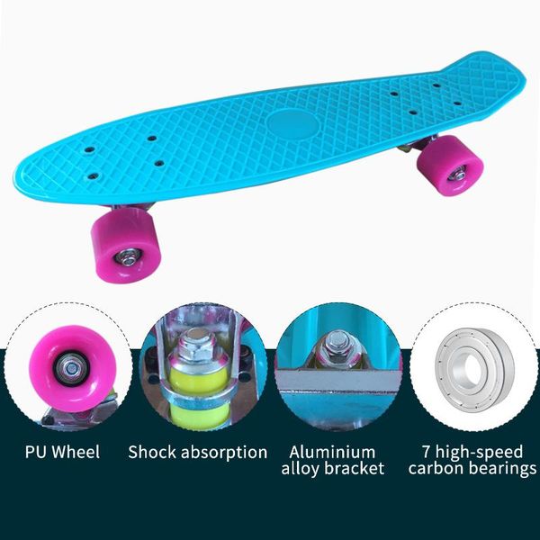 22'' skateboard for kids boys girls youths beginners starter complete skate boards 150 kg / 330.7 lb 2021 skateboarding
22'' skateboard for kids boys girls youths beginners starter complete skate boards 150 kg / 330.7 lb 2021 skateboarding