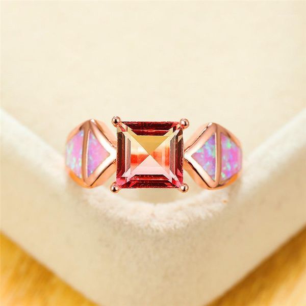 wedding rings vintage rose gold color ring charm pink opal engagement classic female square crystal rainbow stone for women1, Slivery;golden
wedding rings vintage rose gold color ring charm pink opal engagement classic female square crystal rainbow stone for women1, Slivery;golden
