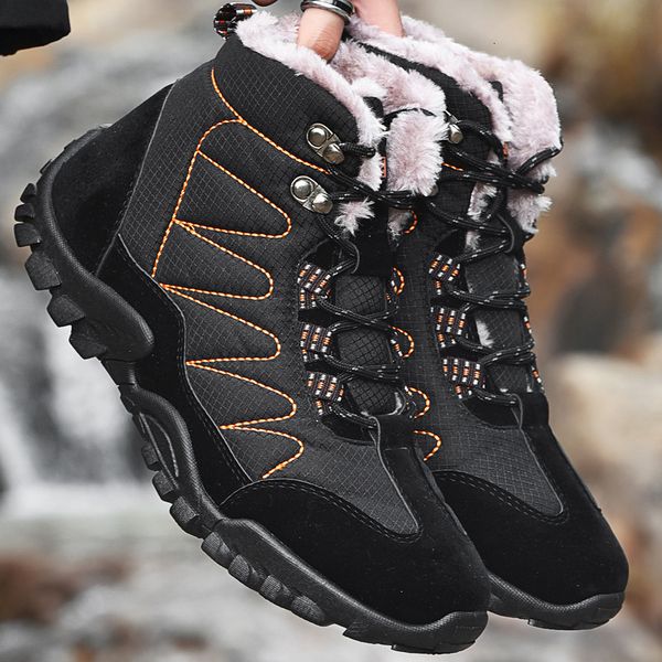 snow winter plush thickened warm shoes northeast outdoor high men's waterproof cotton anti slip boots, Black
snow winter plush thickened warm shoes northeast outdoor high men's waterproof cotton anti slip boots, Black