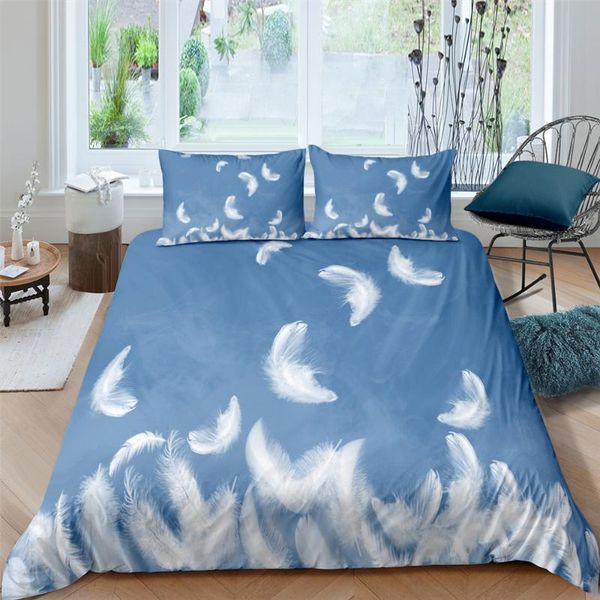 feathers duvet cover simple 3d bedding set single full quilt covers 2/3pcs bedclothes euro size for bedroom decor sets
feathers duvet cover simple 3d bedding set single full quilt covers 2/3pcs bedclothes euro size for bedroom decor sets