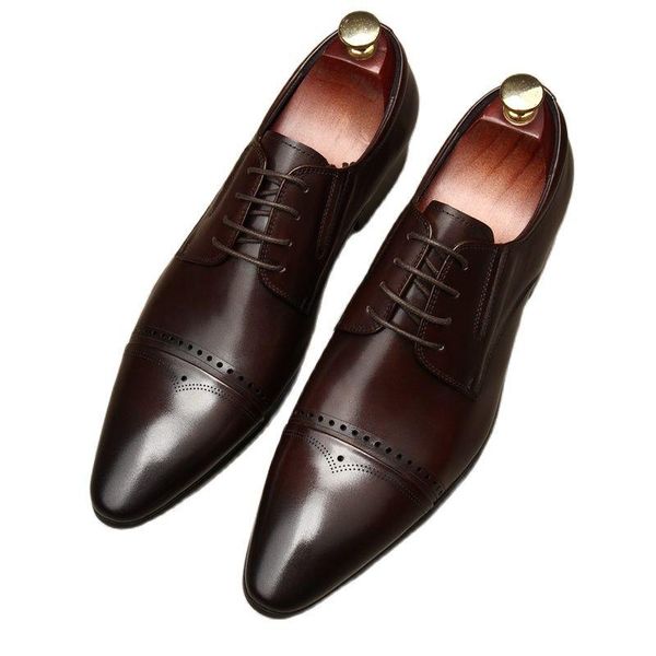 men's formal leather shoes, wedding pointed toe laces, oxford made of carved pure lea dress shoes, Black
men's formal leather shoes, wedding pointed toe laces, oxford made of carved pure lea dress shoes, Black