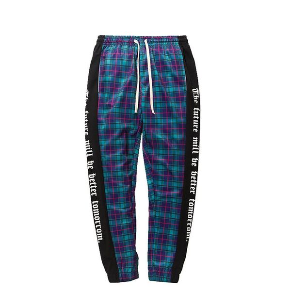 men streetwear plaid pants joggers 2021 mens patchwork blue sweatpants ankel-length cotton hip hop track trousers men's, Black
men streetwear plaid pants joggers 2021 mens patchwork blue sweatpants ankel-length cotton hip hop track trousers men's, Black