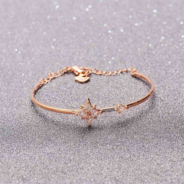 bracelet shi jiaba awn star snowflake female element crystal, Golden;silver 
bracelet shi jiaba awn star snowflake female element crystal, Golden;silver